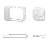 Housse de protection en silicone pour Insta360 GO Ultra avec bouchon d'objectif et cordon anti-perte pour caméra de sport (gris)