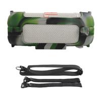 Housse de Protection en Silicone pour JBL Grip, Etui de Transport Souple et Flexible avec Bandoulière Amovible et Sangle de Fixation pour Vélo (Camouflage)