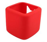 Housse de protection en silicone pour lecteur audio Toniebox 2, coque antichoc antidérapante avec design léger et bouton facile d'accès, bleu pour la maison et les voyages (rouge)