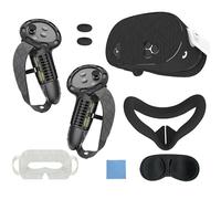 Housse de Protection en Silicone pour Meta Quest 3S Accessoires, Housse de Protection Comprenant Une Housse pour la poignée de la Manette, Une Housse Souple pour Le Visage (Noir)