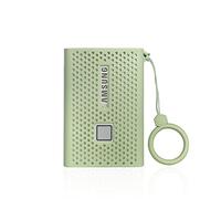 Housse de Protection en Silicone pour Samsung T7 Press Mallette de Voyage de Stockage Disques d'État Solides externes SSD Portables Peau en Caoutchouc antidérapante Anti-Rayures Etui (Green)