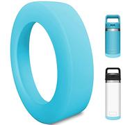 Housse de protection en silicone pour Yeti Rambler Jr 340,2 g et Rambler 340,2 g 510,3 g, accessoires de protection plus sûrs pour bouteille Yeti Rambler, bleu récif - Sans BPA