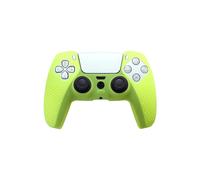 Housse de protection en silicone souple, antidérapante et cloutée, jaune fluo, pour manette de jeu Sony