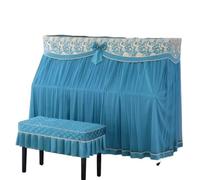 Housse de protection en tissu for Piano, dentelle luxe, mode atmosphère, solaire for Pour Le Piano(Blue,Cover double stool)