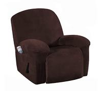 Housse De Protection en Velours Extensible for Fauteuil Inclinable avec Poche Rangement, for Siège Simple(G)