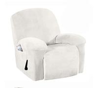 Housse De Protection en Velours Extensible for Fauteuil Inclinable avec Poche Rangement, for Siège Simple(F)