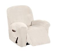 Housse De Protection en Velours Extensible for Fauteuil Inclinable avec Poche Rangement, for Siège Simple(K)