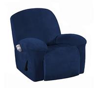 Housse De Protection en Velours Extensible for Fauteuil Inclinable avec Poche Rangement, for Siège Simple(C)