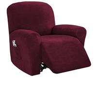 Housse De Protection en Velours Extensible for Fauteuil Inclinable avec Poche Rangement, for Siège Simple(I)