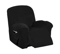 Housse De Protection en Velours Extensible for Fauteuil Inclinable avec Poche Rangement, for Siège Simple(L)