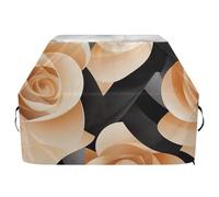Housse de protection en velours rose caramel et noir, résistante à la décoloration, pour barbecue à gaz de 165,1 cm, imperméable et robuste, avec cordon de serrage réglable pour protéger de la