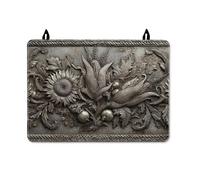 Housse de protection en verre lavable pour cuisinière électrique, motif tournesol et feuilles de maïs d'automne argentées, décoration de cuisine, camping-car, 71 x 50 cm
