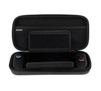 Konix Housse de Protection et Transport Console Nintendo Switch, Switch OLED et Switch 2 - Filet Rangement Accessoires - 8 Compartiments Jeux - Noir