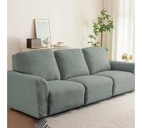 Housse De Protection Extensible en Jacquard for Fauteuil Inclinable, Lavable Et sans Danger for Les Animaux(Green,2seats/6pcs)