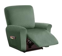 Housse De Protection Extensible for Fauteuil Inclinable, 4 Pièces, avec Pochette Rangement(Green)