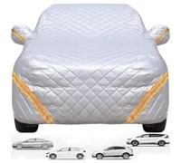 Housse De Protection Extérieure Anti-grêle pour Volkswagen Atlas Cross Sport 2020-2025， 5 Couches De Coton Épais Protection Hiver Anti-Neige Pluie UV Rayures Rangement Facile(White)