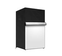 Housse de protection extérieure noire for réfrigérateur, enroulable grâce à des fermetures éclair, 56 x 58 x 86 cm, 58 x 58 x 142 cm, 61 x 76 x 170 cm, for la cuisine(56x58x86cm/22 x 23 x 34in)