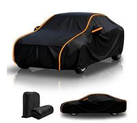 Housse de Protection Extérieure pour Audi A6 Allroad Quattro 2000-2026 Estate Bâche Voiture Étanche,Résistant Au Sable,à La Pluie Et à La Neige, Adapté à Toutes Les Saisons,Noir-Orange