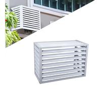 Housse de protection extérieure pour pompe à chaleur à air - Le couvercle supérieur en aluminium durable empêche le feuillage et les dommages causés par les intempéries