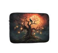 Housse de protection fine pour ordinateur portable de 17" - Motif arbre mystérieux et oiseaux - Pour femme
