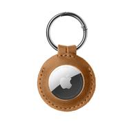 Housse de protection Fixed Real Leather Case pour Apple AirTag, marron