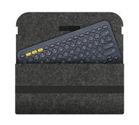 Housse de Protection for Clavier, étui de Transport Antichoc en Feutre de Laine, Sac de Voyage for Clavier sans Fil(Black)