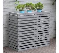 Housse de protection for unité extérieure de climatiseur, housse de protection for climatiseur, climatiseur extérieur en bois, clôture for cacher le climatiseur, convient aux supports d'unité de clima