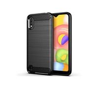 Housse de protection Forcell Carbon pour Samsung Galaxy A01 en noir