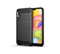 Housse de protection Forcell Carbon pour Samsung Galaxy A01 en noir