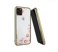 Housse de protection Forcell Diamond pour Apple iPhone 11 Pro Max en or.
