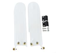 Housse de protection fourche pour moto 24x6.5cm résistante Housse | Compatible 110-160cc, s'adapte TTR CRF pour klx, large ajustement, protection polyvalente(White (27 Cm Long))