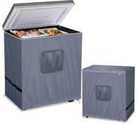 Housse de Protection Imperméable 420D pour Congélateur Coffre, Couverture avec Ouverture Supérieure à Rabat et Poche - Protection Extérieur Jardin Balcon