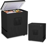 Housse de Protection Imperméable 420D pour Congélateur Coffre, Couverture avec Ouverture Supérieure à Rabat et Poche - Protection Extérieur Jardin Balcon