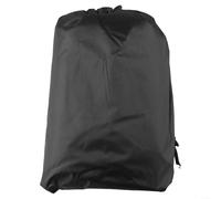 Housse de protection imperméable avec cordon de serrage en polyester argenté 190T pour meubles d'extérieur, chaises empilables et grill, protection toutes saisons, noir (taille L, 70 x 79 x 70/102 cm)