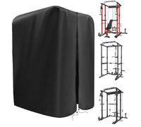 Housse de protection imperméable avec fermeture éclair pour support de squat, support d'haltérophilie, équipement d'entraînement pour intérieur ou extérieur (163 cm x 173 cm x 209 cm)