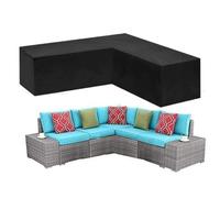 Housse de protection imperméable en tissu Oxford 210D pour canapé d'angle modulaire en forme de V - Résistante aux déchirures, aux UV et aux intempéries