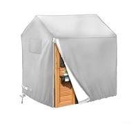 Housse de protection imperméable et coupe-vent en tissu Oxford 210D résistant aux UV avec cordon de serrage réglable et fermeture éclair latérale (145 x 145 x 160 cm)