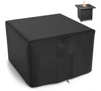 Housse de protection imperméable et résistante pour barbecue à gaz et charbon de bois avec sangles réglables et sac de rangement, noir, 82 x 82 x 61 cm (style trois)