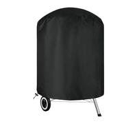 Housse de protection imperméable pour barbecue au charbon de bois | Tissu Oxford noir, protection ronde avec sangle réglable pour les réunions de famille, amis, voisins