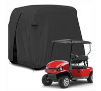 Housse de protection imperméable pour chariot de golf 24 places, résistante aux UV avec revêtement intérieur argenté, pour tissu Oxford durable, coupe-vent avec sangles réglables (242 x 122 x 168 cm)