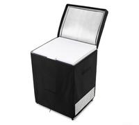 Housse de protection imperméable pour congélateur extérieur, mini réfrigérateur, poche à fermeture éclair (55,88 x 63,5 x 85,09 cm, noir)