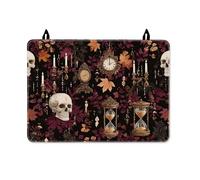 Housse de protection imperméable pour cuisinière électrique, horloge gothique vintage, sablier d'automne, noir, pour dessus en verre, décoration de comptoir de cuisine électrique, 71 x 50,8 cm