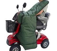Housse de protection imperméable pour fauteuil roulant pour personnes âgées, couverture de pluie pour scooter électrique, pour personnes âgées, protection des jambes (vert)