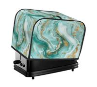 Housse de protection imperméable pour grille-pain à 2 tranches - Bleu sarcelle - Marbre - Art moderne abstrait - Protection contre la poussière et les traces de doigts