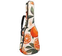 Housse de protection imperméable pour guitare acoustique classique et électrique, fruits d'été, orange avec fleurs, Multicolore 04, 42.9x16.9x4.7 in, Sac à dos décontracté