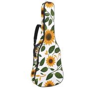 Housse de protection imperméable pour guitare acoustique classique et électrique, fruits d'été, orange avec fleurs, Multicolore 09, 42.9x16.9x4.7 in, Sac à dos décontracté