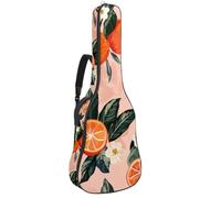 Housse de protection imperméable pour guitare acoustique classique et électrique, fruits d'été, orange avec fleurs, Multicolore 01., 42.9x16.9x4.7 in, Sac à dos décontracté