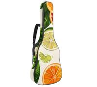 Housse de protection imperméable pour guitare acoustique classique et électrique, fruits d'été, orange avec fleurs, Multicolore 05, 42.9x16.9x4.7 in, Sac à dos décontracté