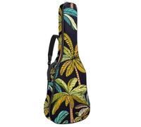 Housse de protection imperméable pour guitare acoustique classique et électrique, motif feuilles de palmier tropicales Monstera, Paradis, Multicolore 06, 42.9x16.9x4.7 in, Sac à dos décontracté