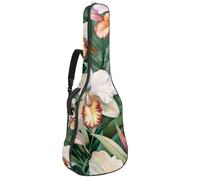 Housse de protection imperméable pour guitare acoustique classique et électrique, motif feuilles de palmier tropicales Monstera, Paradis, Multicolore 05, 42.9x16.9x4.7 in, Sac à dos décontracté